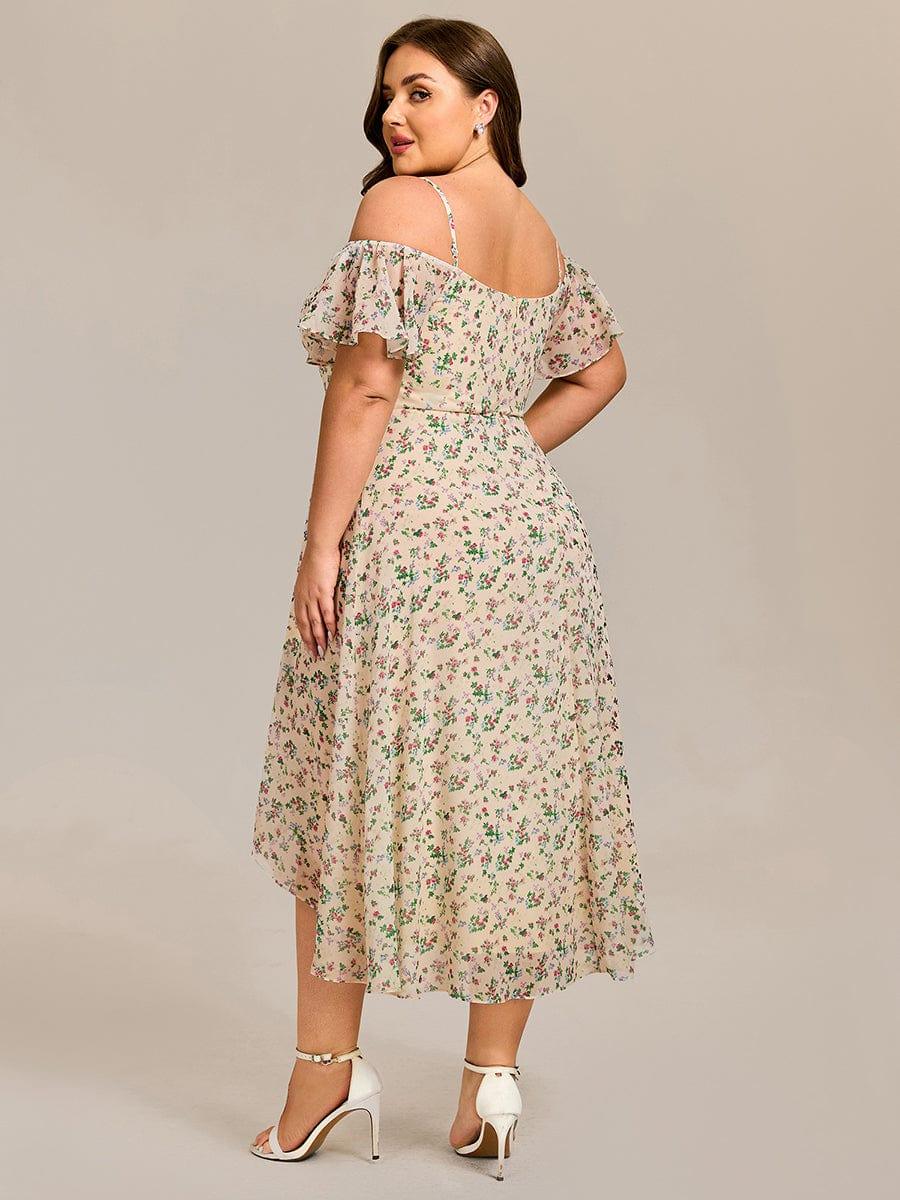 ever JORDANE|Off-Shoulder High-Low Chiffon Wedding Guest Dresses with Short Sleeves - Image 107