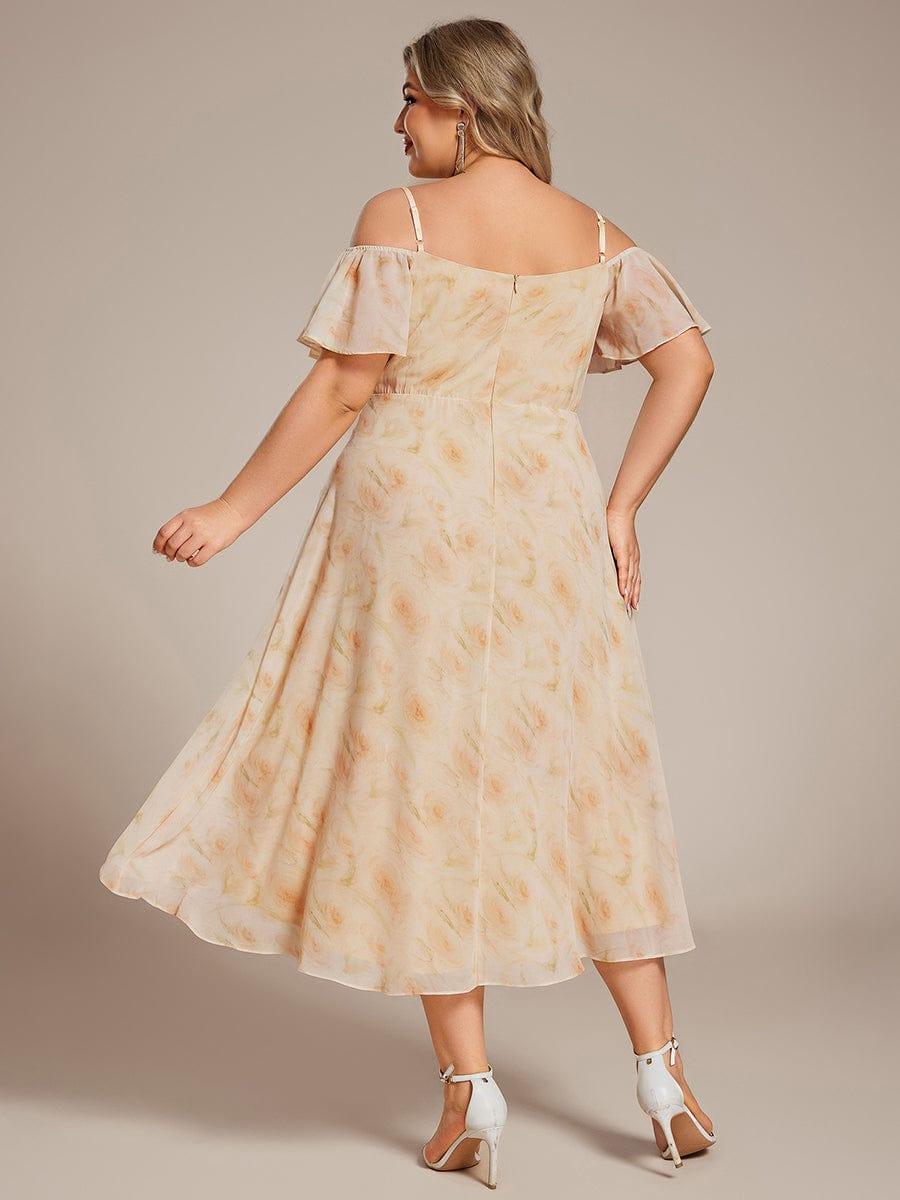 ever JORDANE|Off-Shoulder High-Low Chiffon Wedding Guest Dresses with Short Sleeves - Image 41