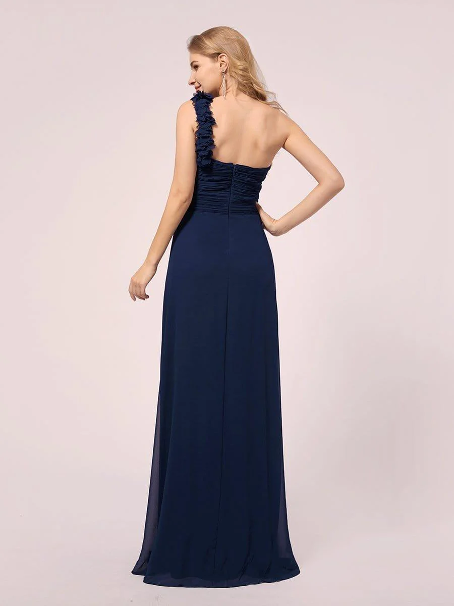 One Shoulder Chiffon Maternity Dresses - Image 2