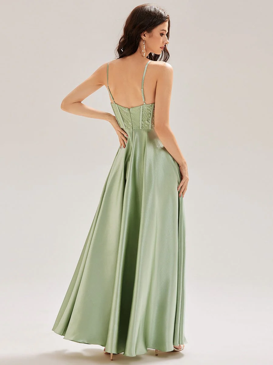ever TRISH|Corset Style Satin Bridesmaid Dress - Image 2