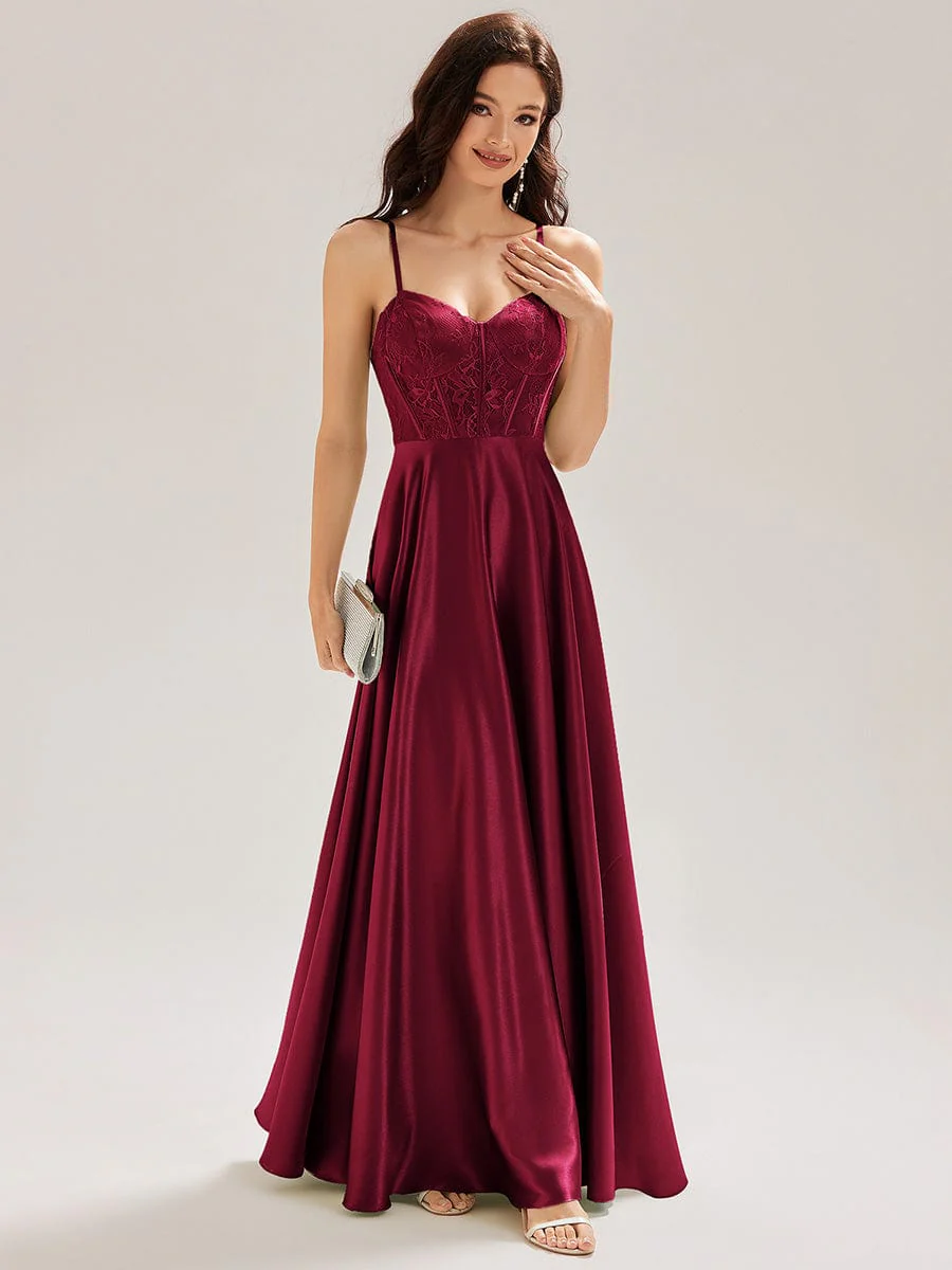 ever TRISH|Corset Style Satin Bridesmaid Dress - Image 6