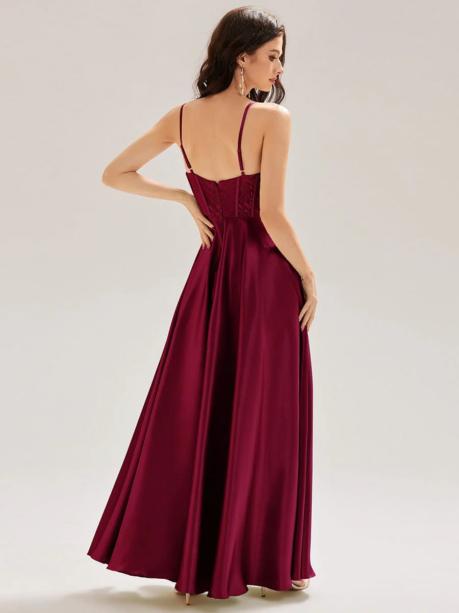 ever TRISH|Corset Style Satin Bridesmaid Dress - Image 7