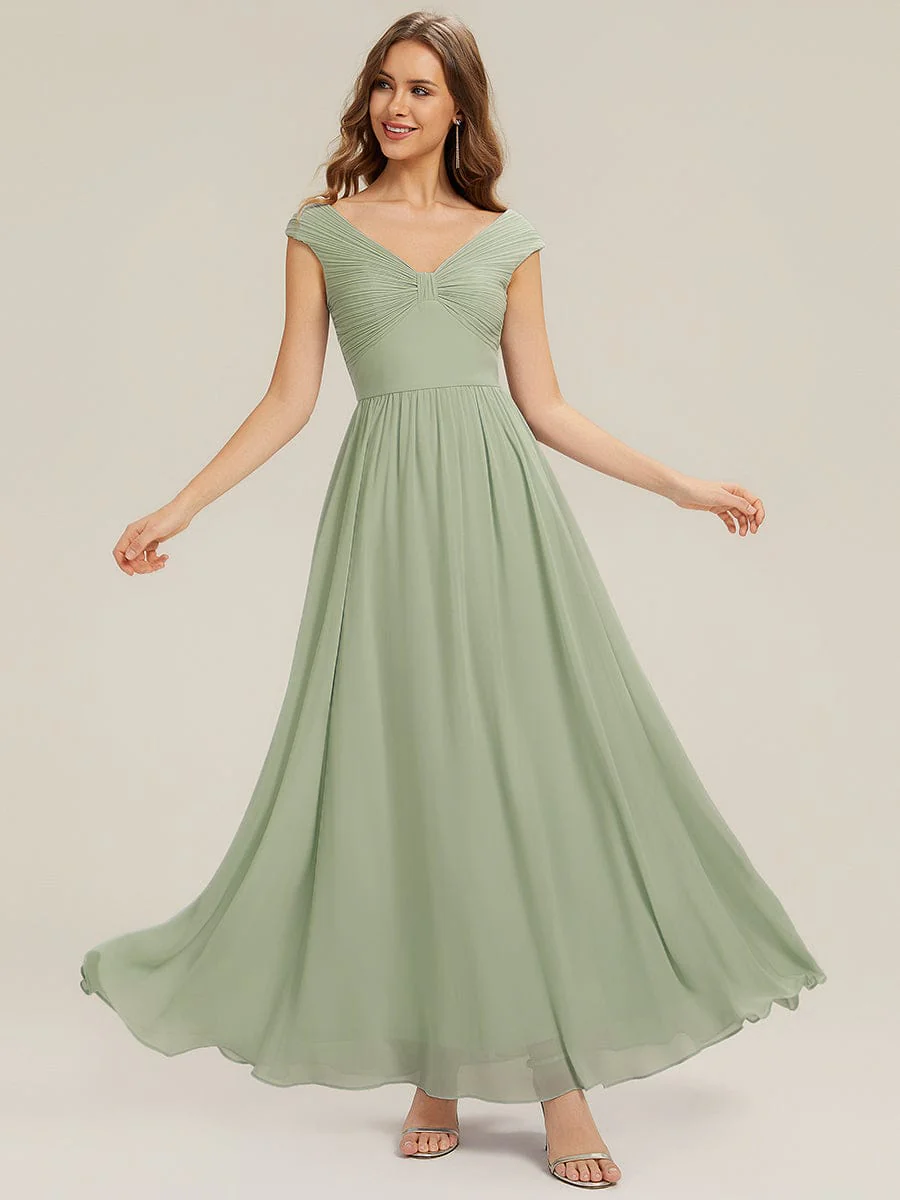 ever NEMI|Pleated Chiffon Cap Sleeve Dress - Image 18
