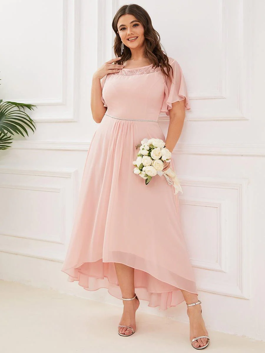 Plus Size A-Line Midi Dress With Asymmetric Hems(Final Sale) - Image 13