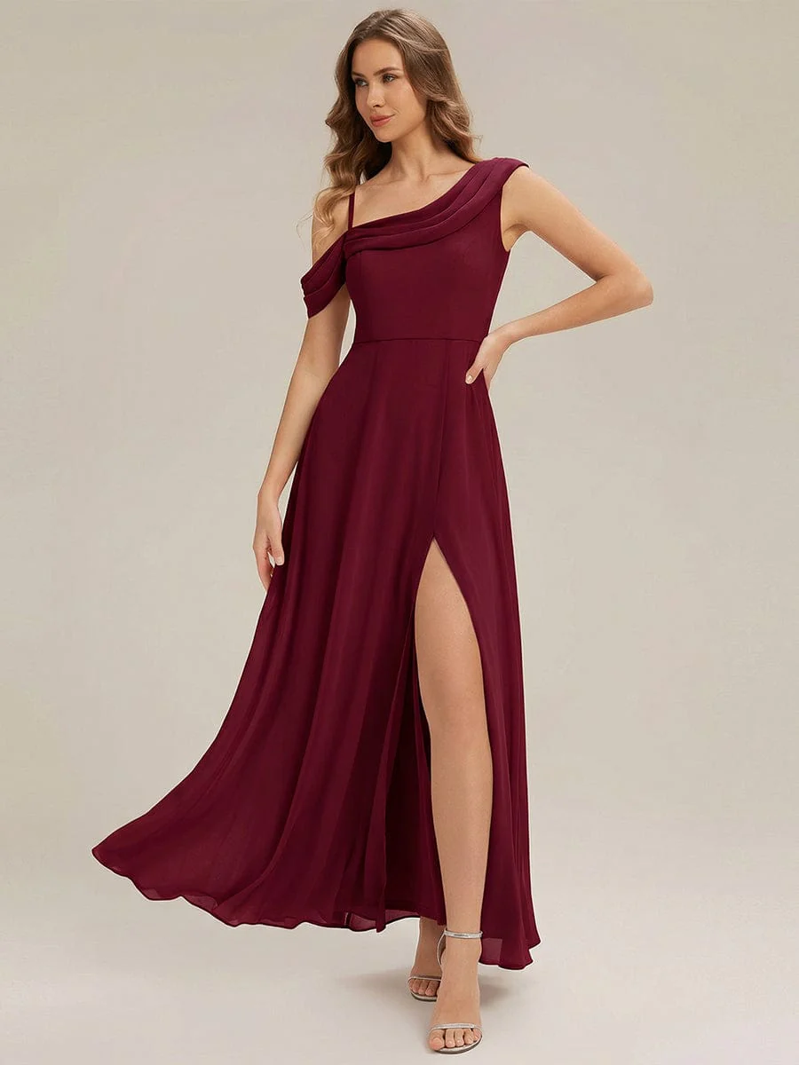 Rhinestone Embellished Chiffon Sleeveless Dress - Image 17