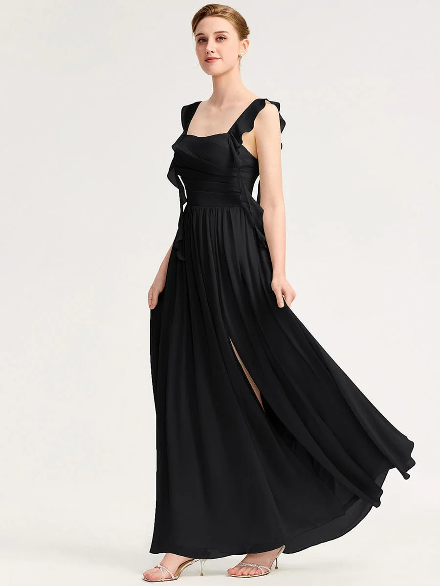 ever LUNARA|Designer Romantic Flowing Ribbon Bridesmaid Dress - Image 11