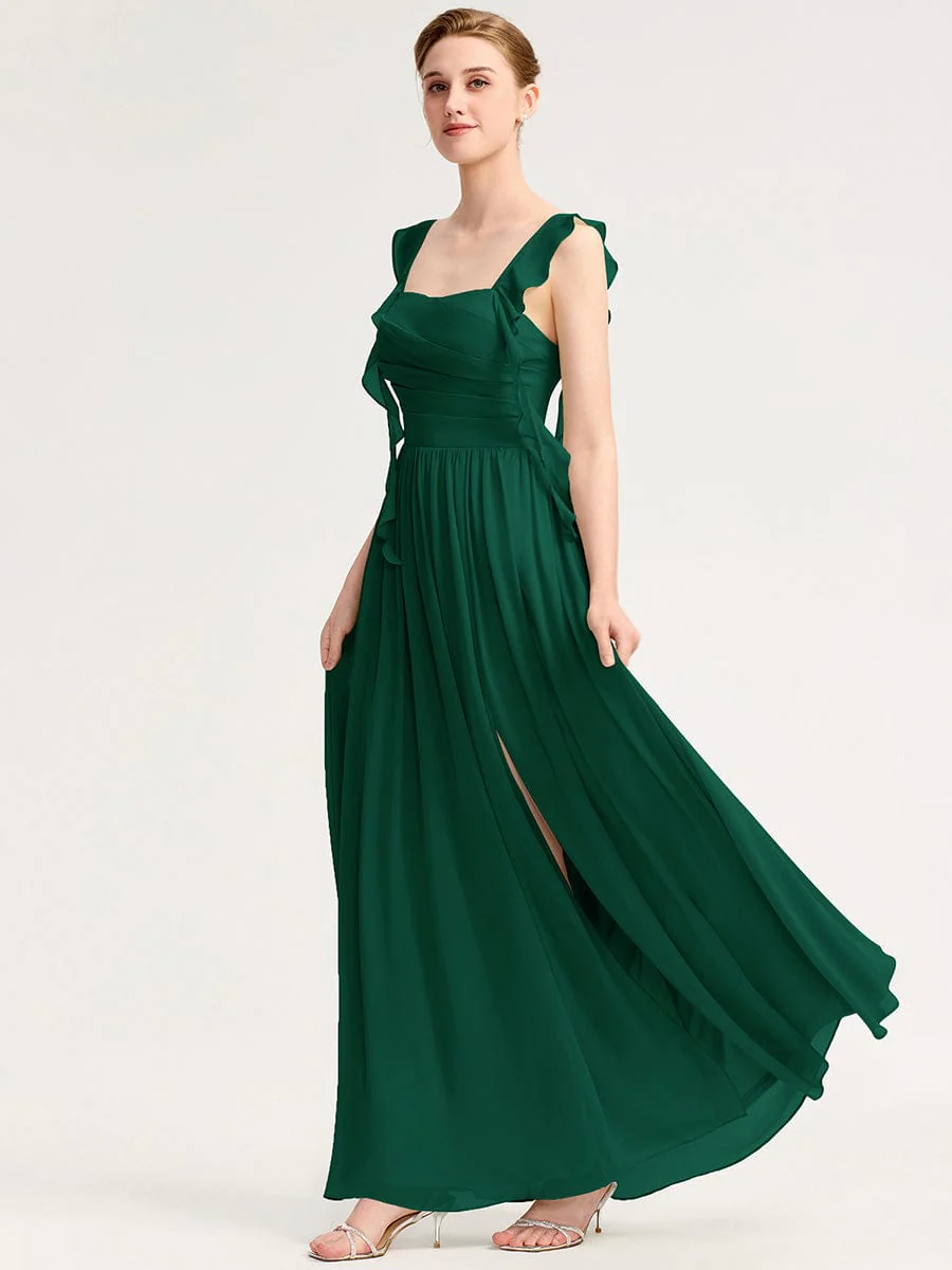 ever LUNARA|Designer Romantic Flowing Ribbon Bridesmaid Dress - Image 16