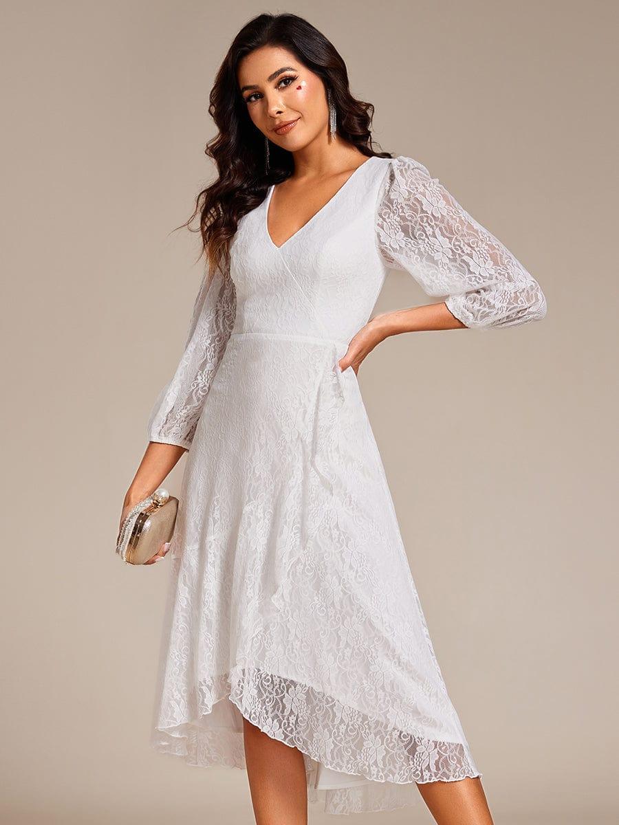 ever CAMILLE|Romantic High-Low Lace Wedding Guest Dress(Final Sale) - Image 35