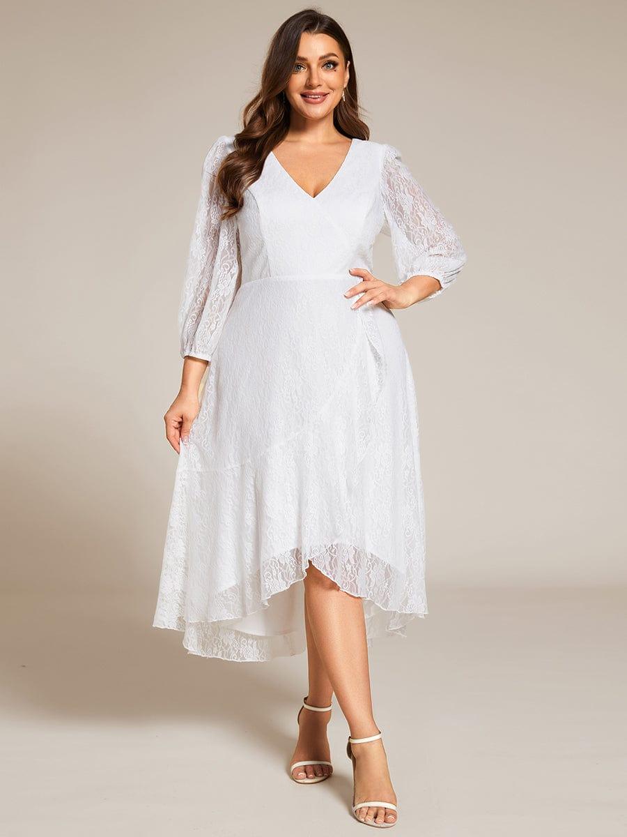 ever CAMILLE|Romantic High-Low Lace Wedding Guest Dress(Final Sale) - Image 36