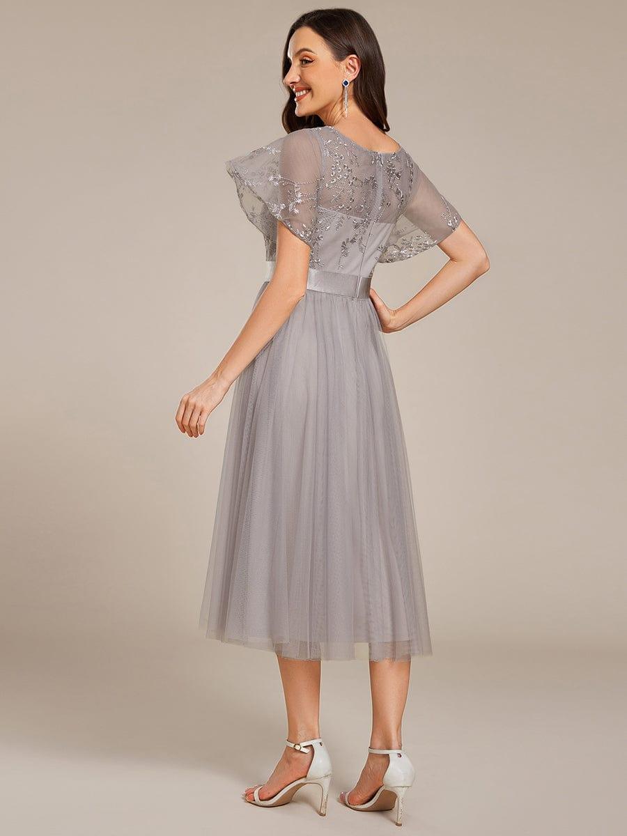 ever MARA|Round Neck Embellished Midi Tulle Wedding Guest Dress - Image 22