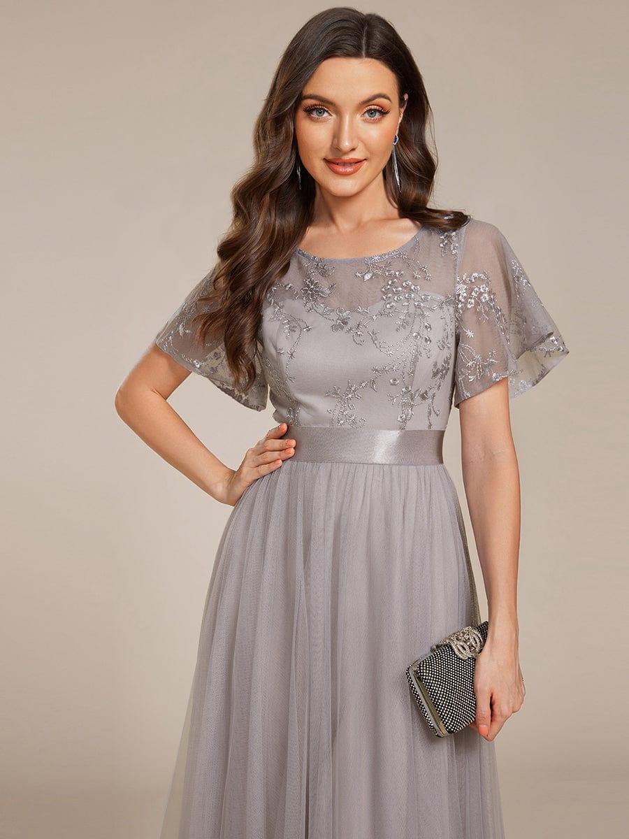 ever MARA|Round Neck Embellished Midi Tulle Wedding Guest Dress - Image 23