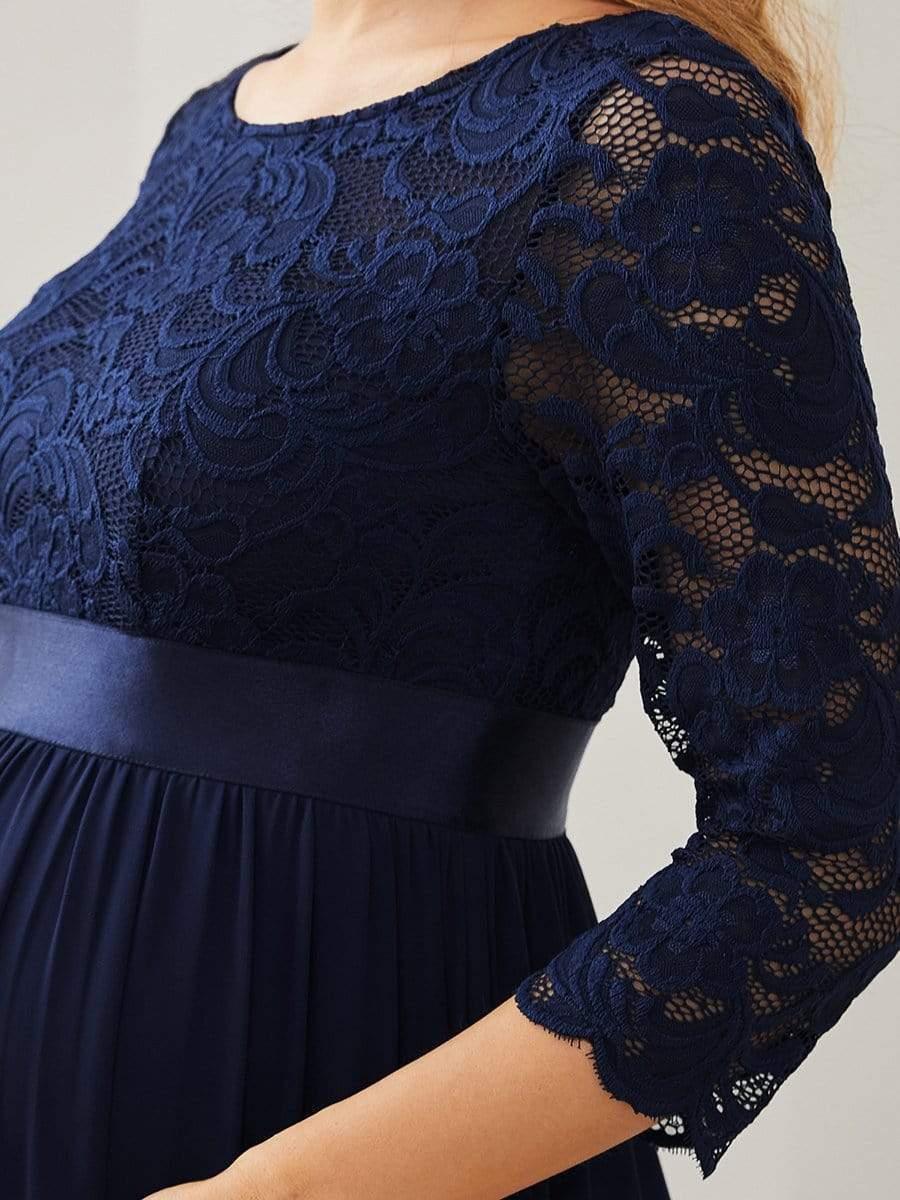 ever KALANI|Round Neck V Back 3/4 Sleeves Embroidered Maternity Dress - Image 21