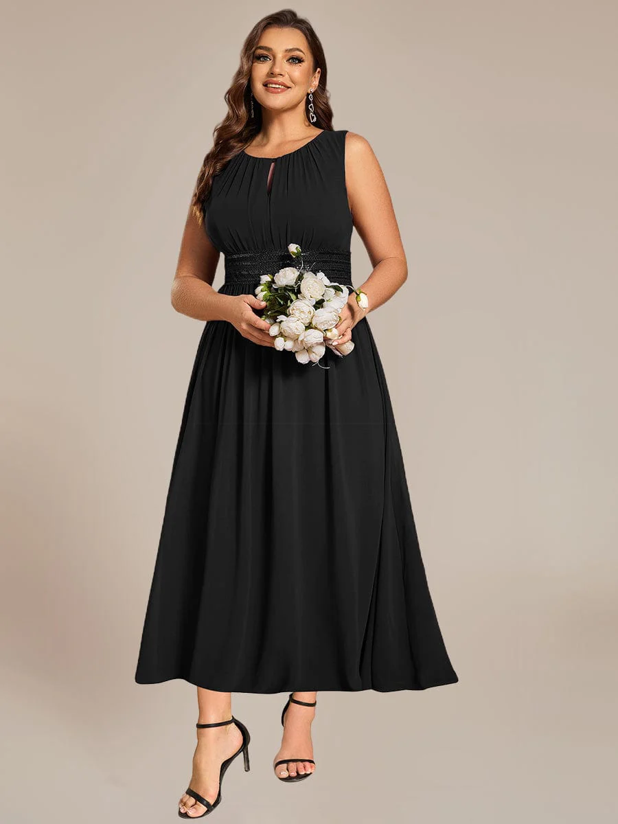 ever LIORAEL|Ruched Chiffon Midi Bridesmaid Dress - Image 20