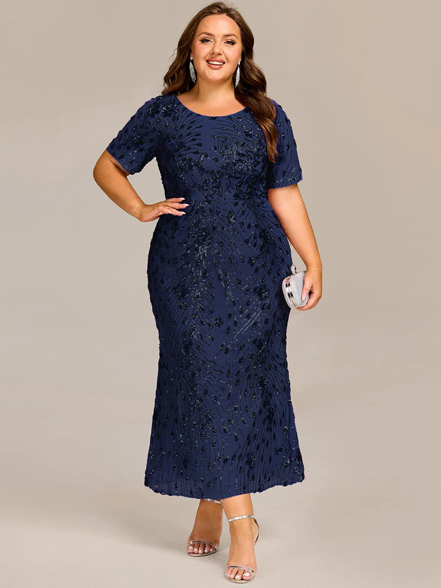 ever HAYLEN|Sequin Mermaid Round Neck Evening Dress - Image 46