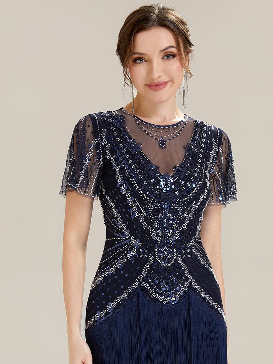 ever SOIREE|Sequin Ruffle Sleeve Tiered Dress - Image 3