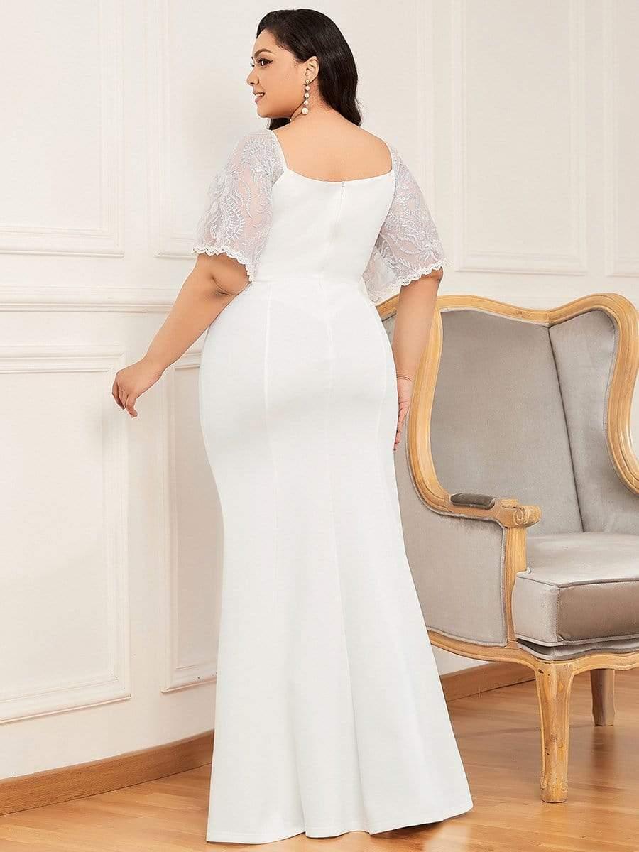 ever SLOANE|Sexy Maxi V Neck Bodycon Party Dress with Flare Sleeves(Final Sale) - Image 24