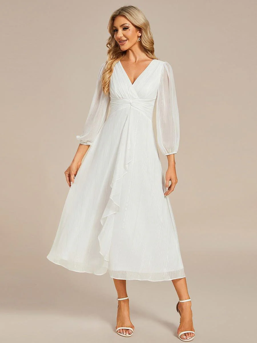 ever EMBER|Glitter Twist Knot A-Line Wedding Dress(Final Sale) - Image 10