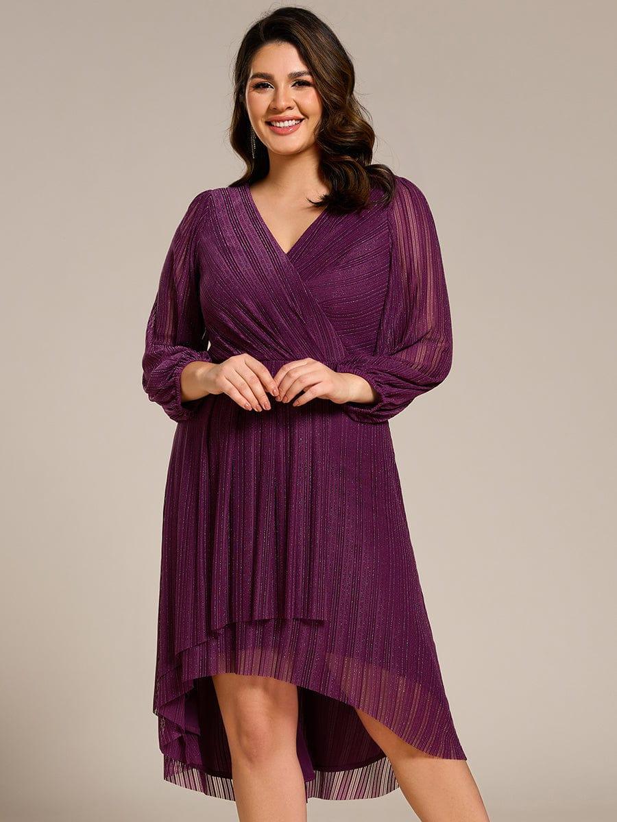 ever BRISTOL|Shiny Faux-Wrap Midi Wedding Guest Dress(Final Sale) - Image 30