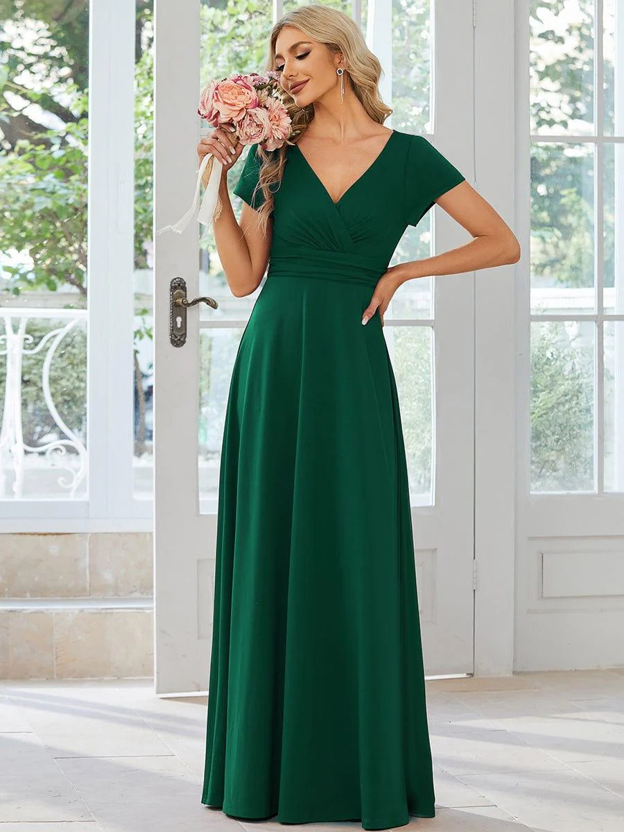 ever TÉRESA|Simple Pleated Empire Waist A-Line Bridesmaid Dress - Image 16