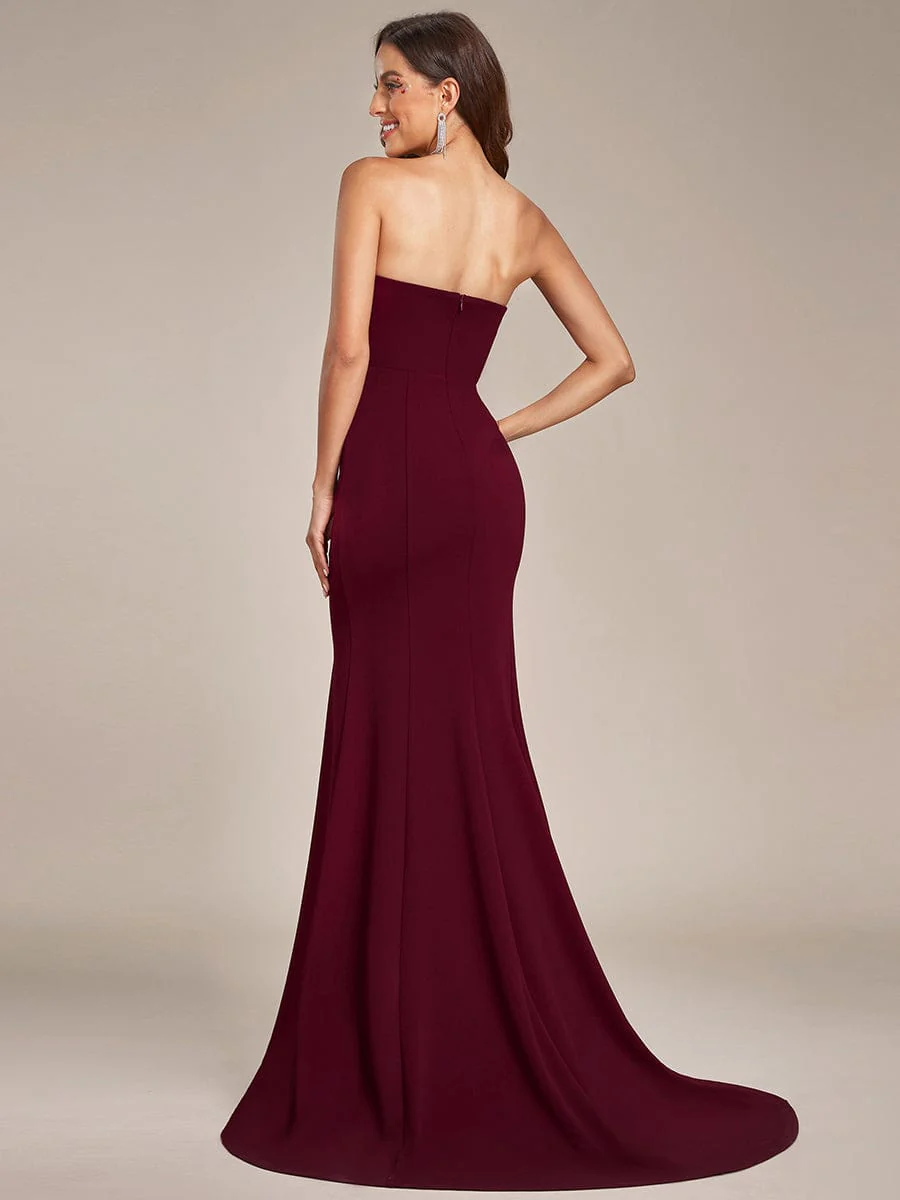 Simple Strapless Sweetheart Mermaid Wedding Dress - Image 13
