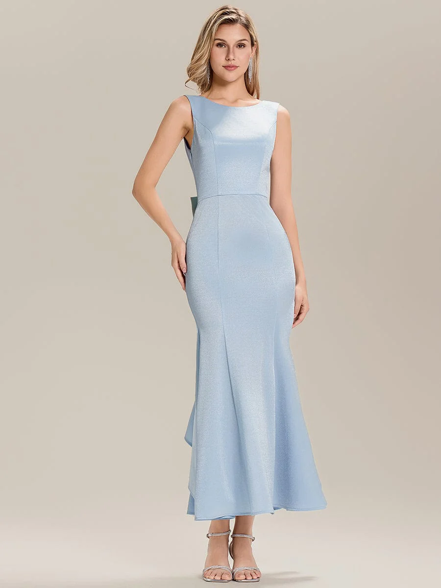 Bateau Satin Mermaid Guest Dress - Image 5