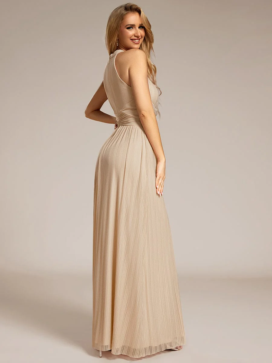 ever EVERLAINE|Sparkle Halter Neck Formal Evening Dress with A-line Silhouette - Image 37