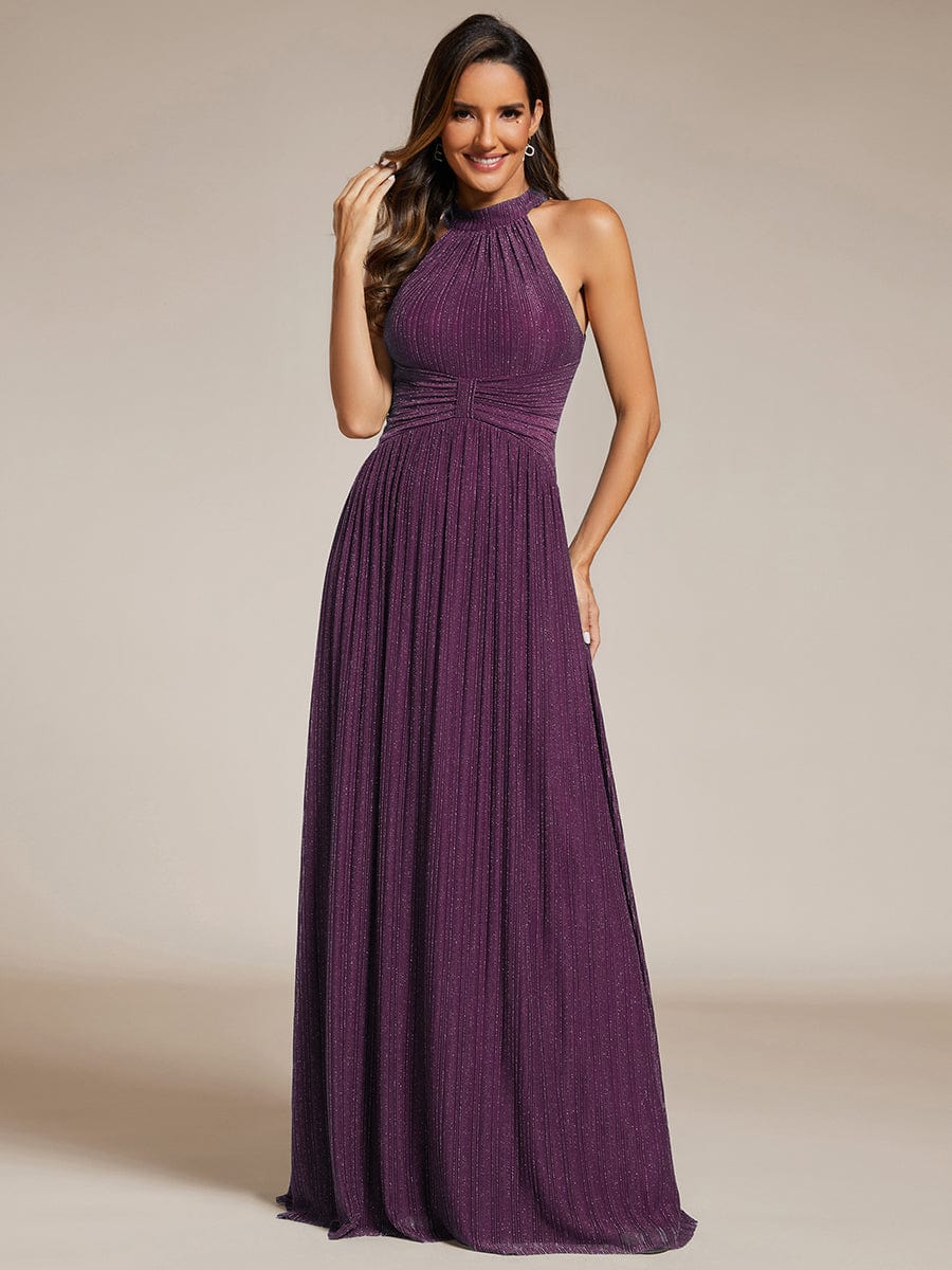 ever EVERLAINE|Sparkle Halter Neck Formal Evening Dress with A-line Silhouette - Image 54