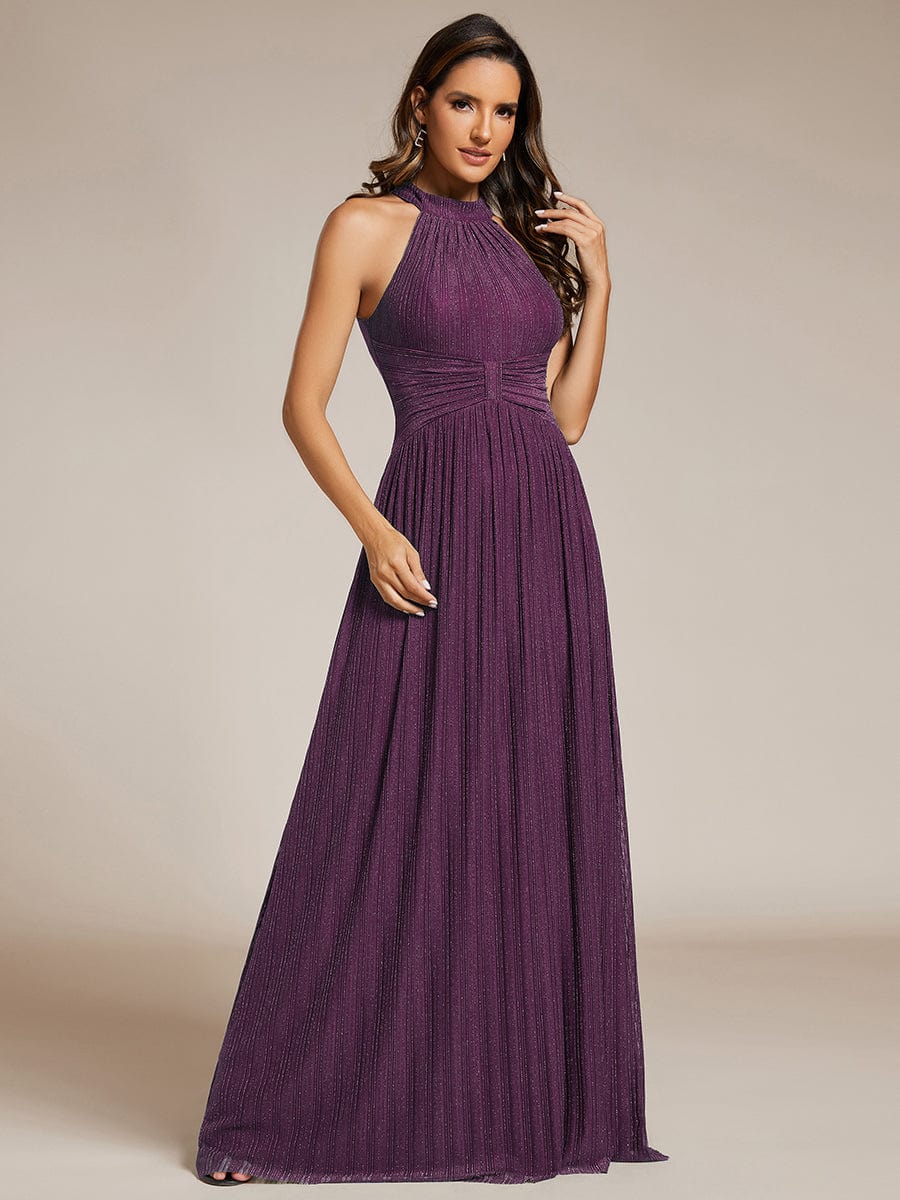 ever EVERLAINE|Sparkle Halter Neck Formal Evening Dress with A-line Silhouette - Image 55