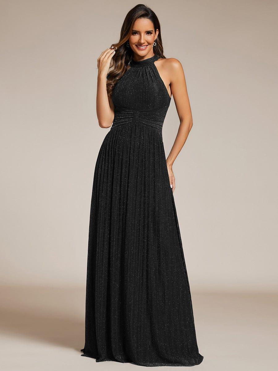 ever EVERLAINE|Sparkle Halter Neck Formal Evening Dress with A-line Silhouette - Image 6