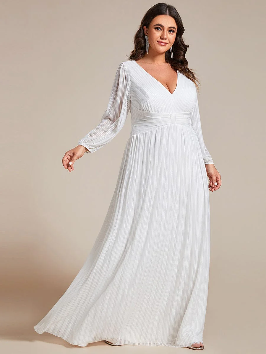 ever BRYM|Sparkle Long Sleeve Formal Evening Dress with A-line Silhouette - Image 100