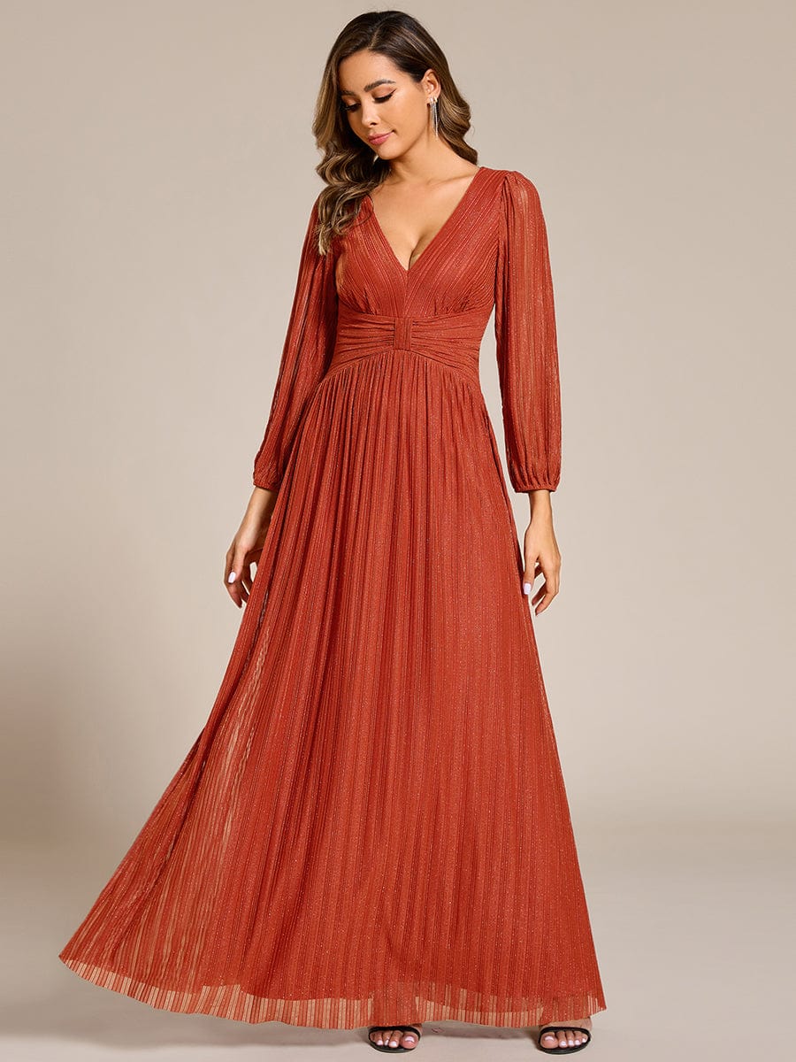 ever BRYM|Sparkle Long Sleeve Formal Evening Dress with A-line Silhouette - Image 27
