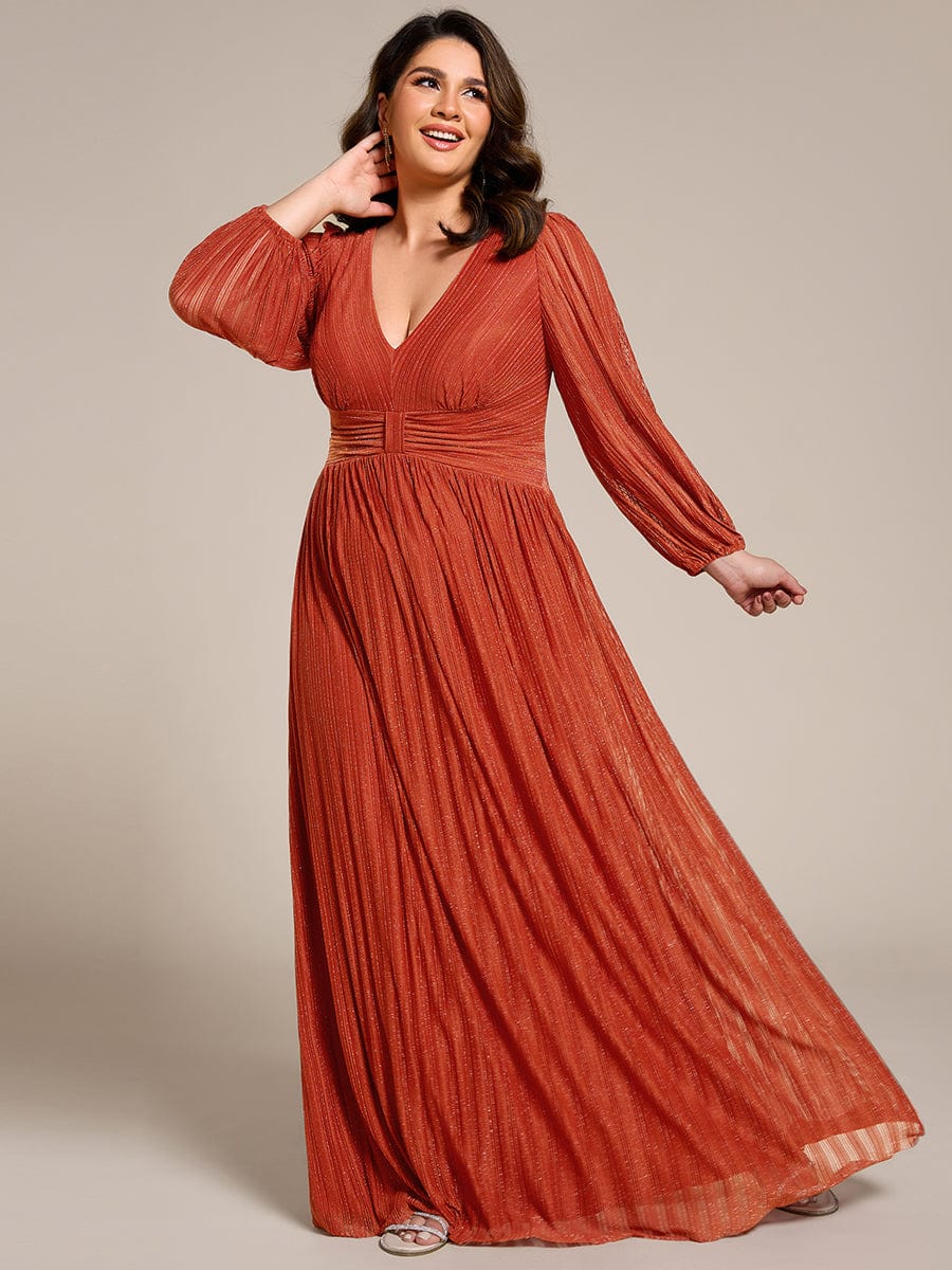 ever BRYM|Sparkle Long Sleeve Formal Evening Dress with A-line Silhouette - Image 33