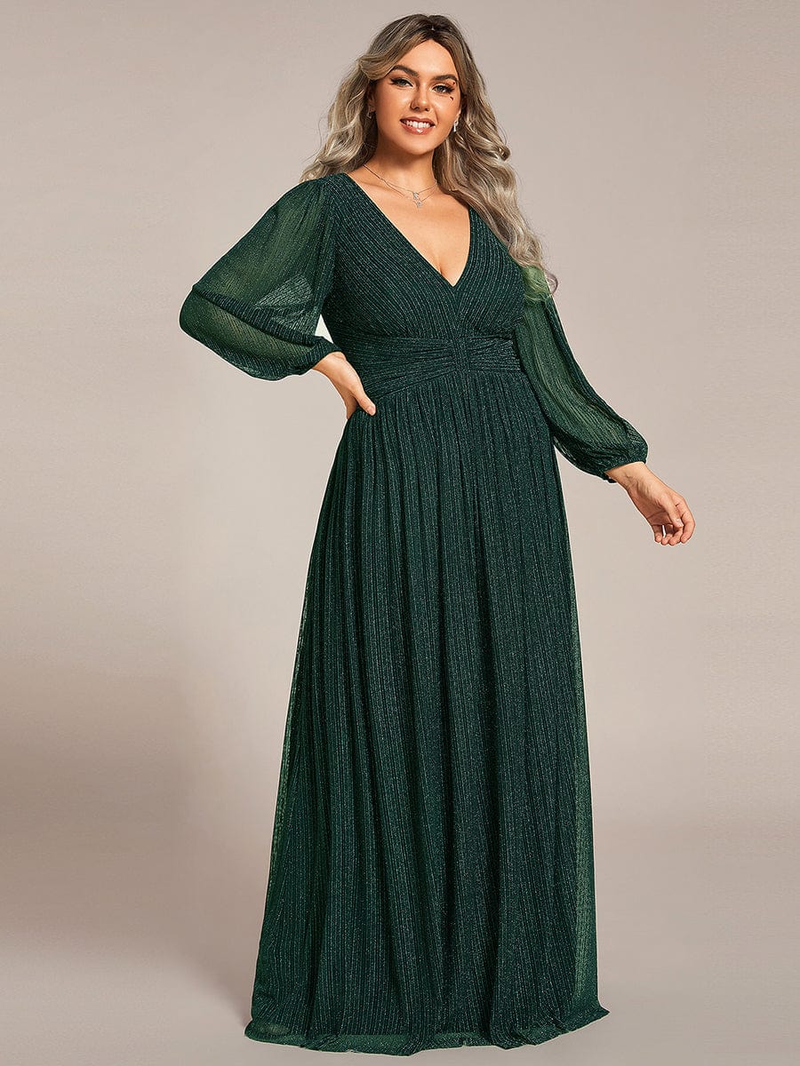 ever BRYM|Sparkle Long Sleeve Formal Evening Dress with A-line Silhouette - Image 42