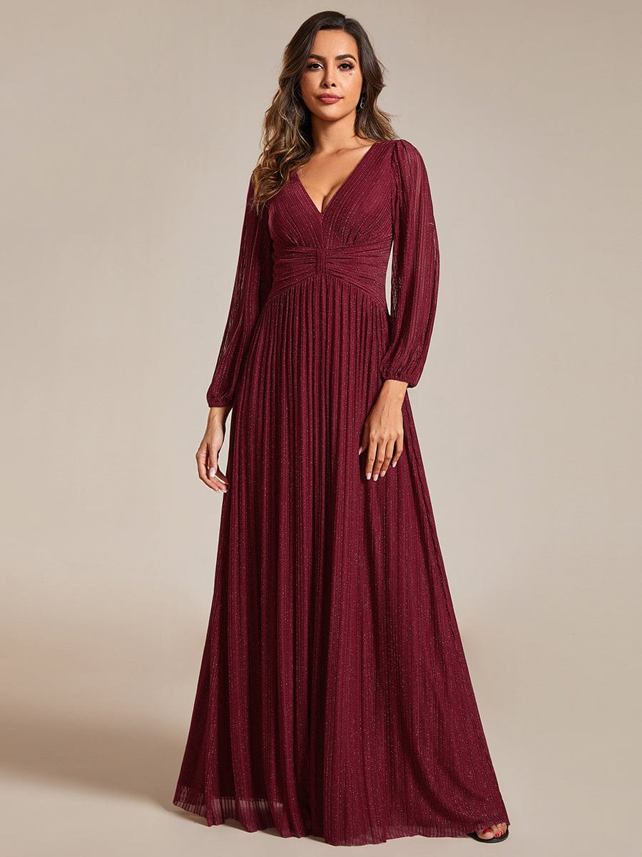 ever BRYM|Sparkle Long Sleeve Formal Evening Dress with A-line Silhouette - Image 6