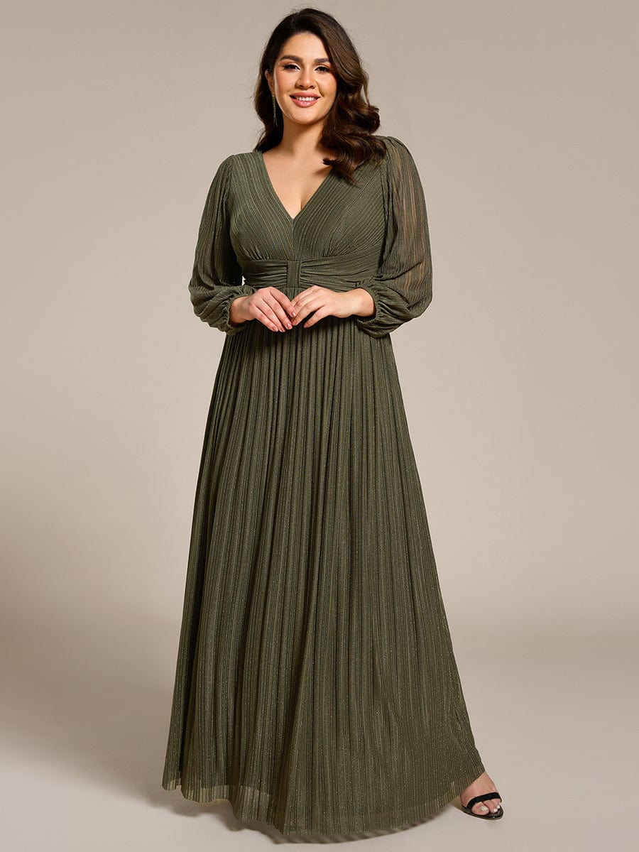 ever BRYM|Sparkle Long Sleeve Formal Evening Dress with A-line Silhouette - Image 62