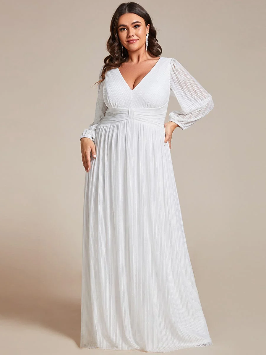 ever BRYM|Sparkle Long Sleeve Formal Evening Dress with A-line Silhouette - Image 96