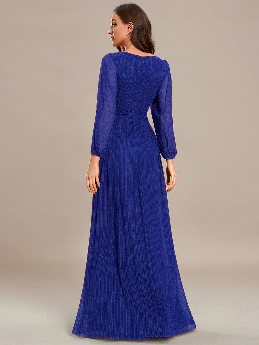 ever BRYM|Sparkle Long Sleeve Wedding Guest Dress with A-line Silhouette - Image 101
