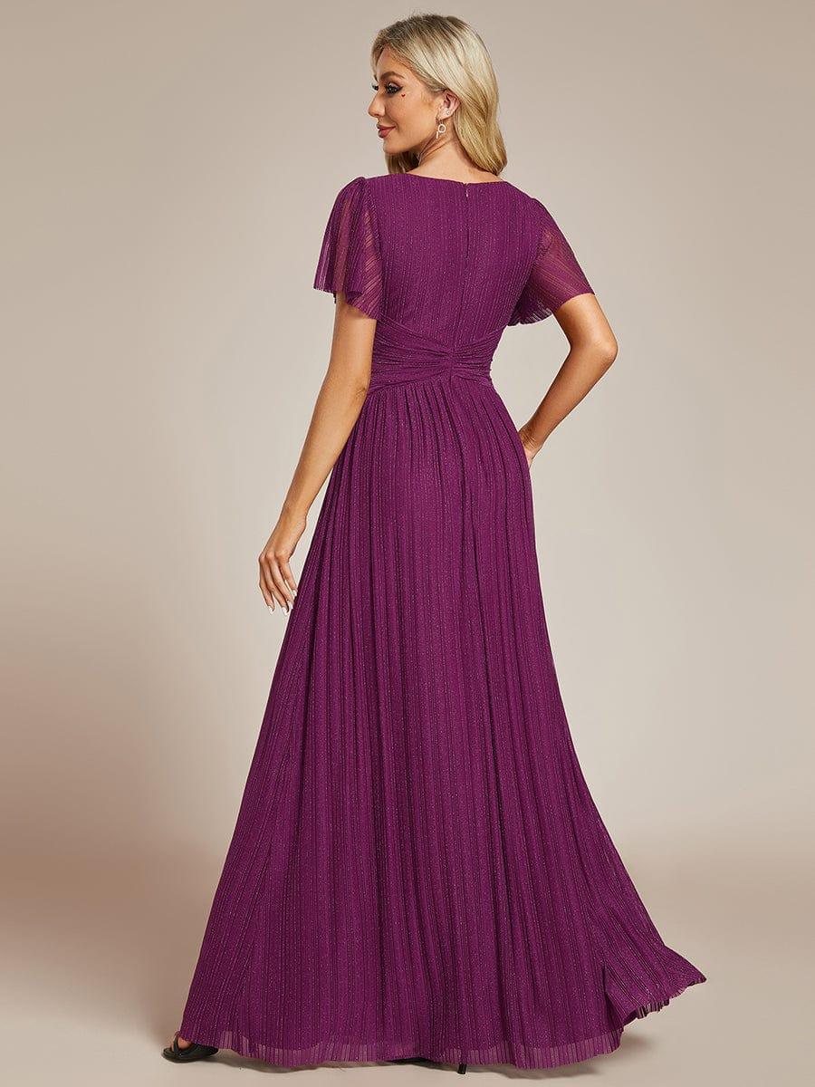 ever BRYM|Sparkle Long Sleeve Wedding Guest Dress with A-line Silhouette - Image 61