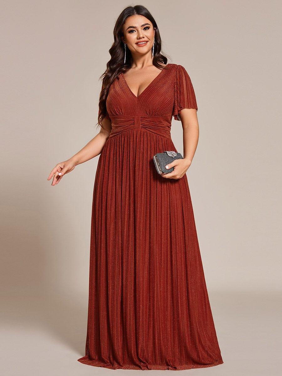 ever BRYM|Sparkle Long Sleeve Wedding Guest Dress with A-line Silhouette - Image 88