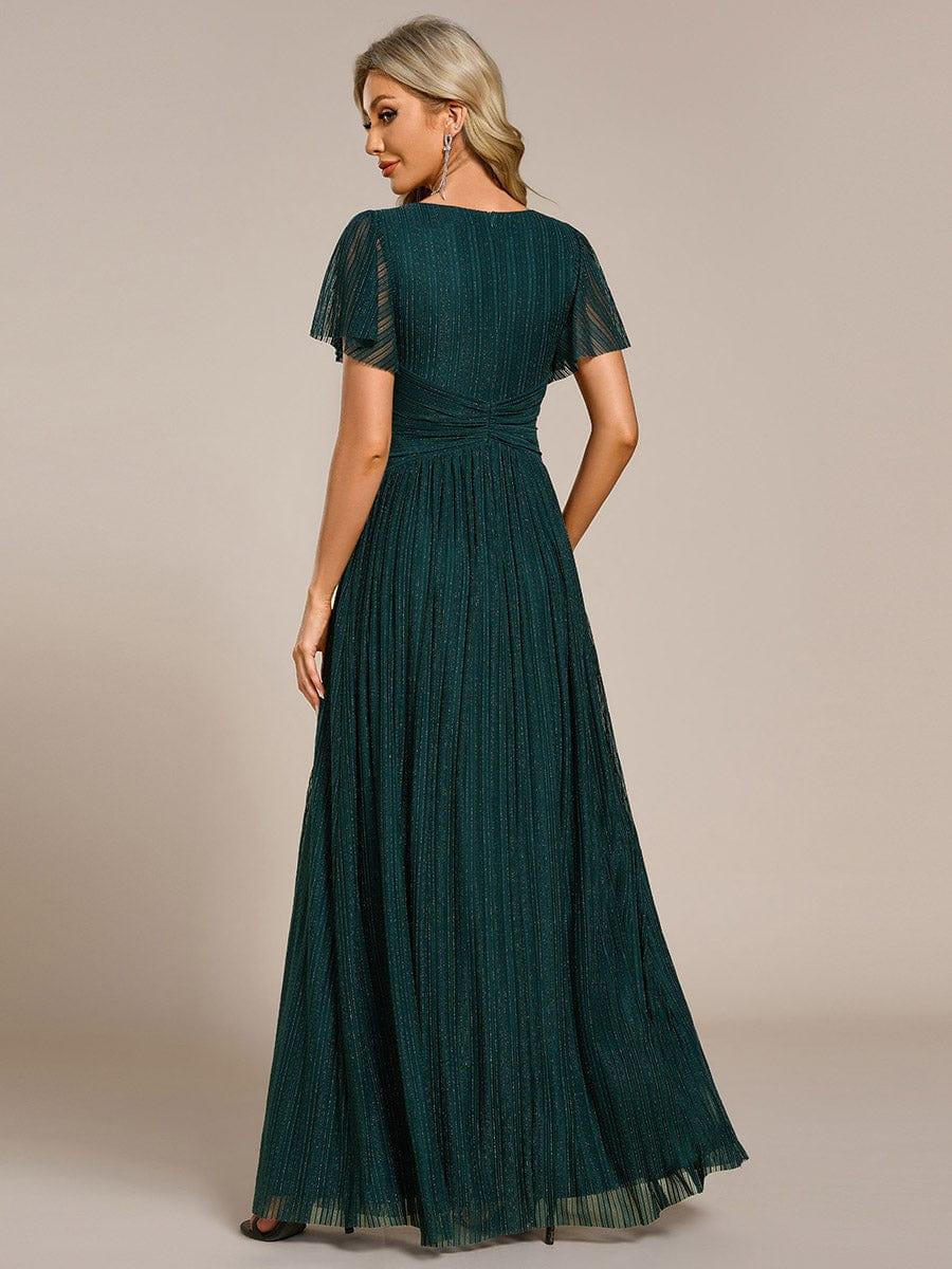 ever BRYM|Sparkle Long Sleeve Wedding Guest Dress with A-line Silhouette - Image 91