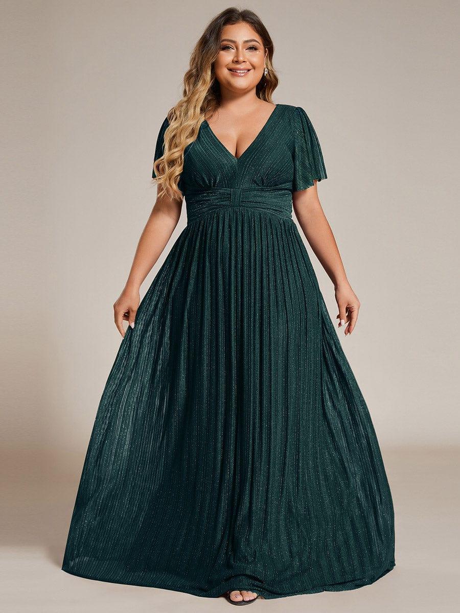 ever BRYM|Sparkle Long Sleeve Wedding Guest Dress with A-line Silhouette - Image 99