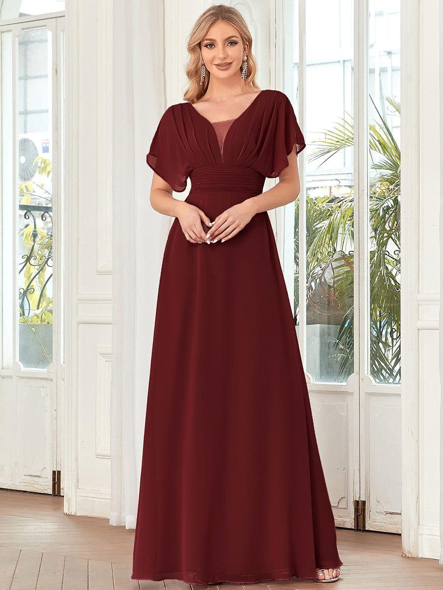 ever AMBRYN|Stunning A-Line Empire Waist Chiffon Wedding Guest Dress - Image 17