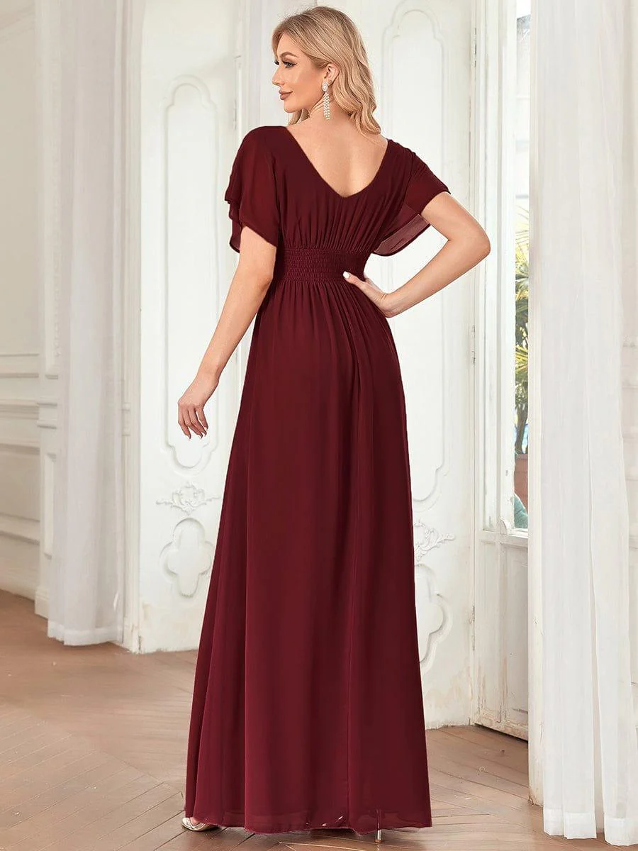 ever AMBRYN|Stunning A-Line Empire Waist Chiffon Wedding Guest Dress - Image 18