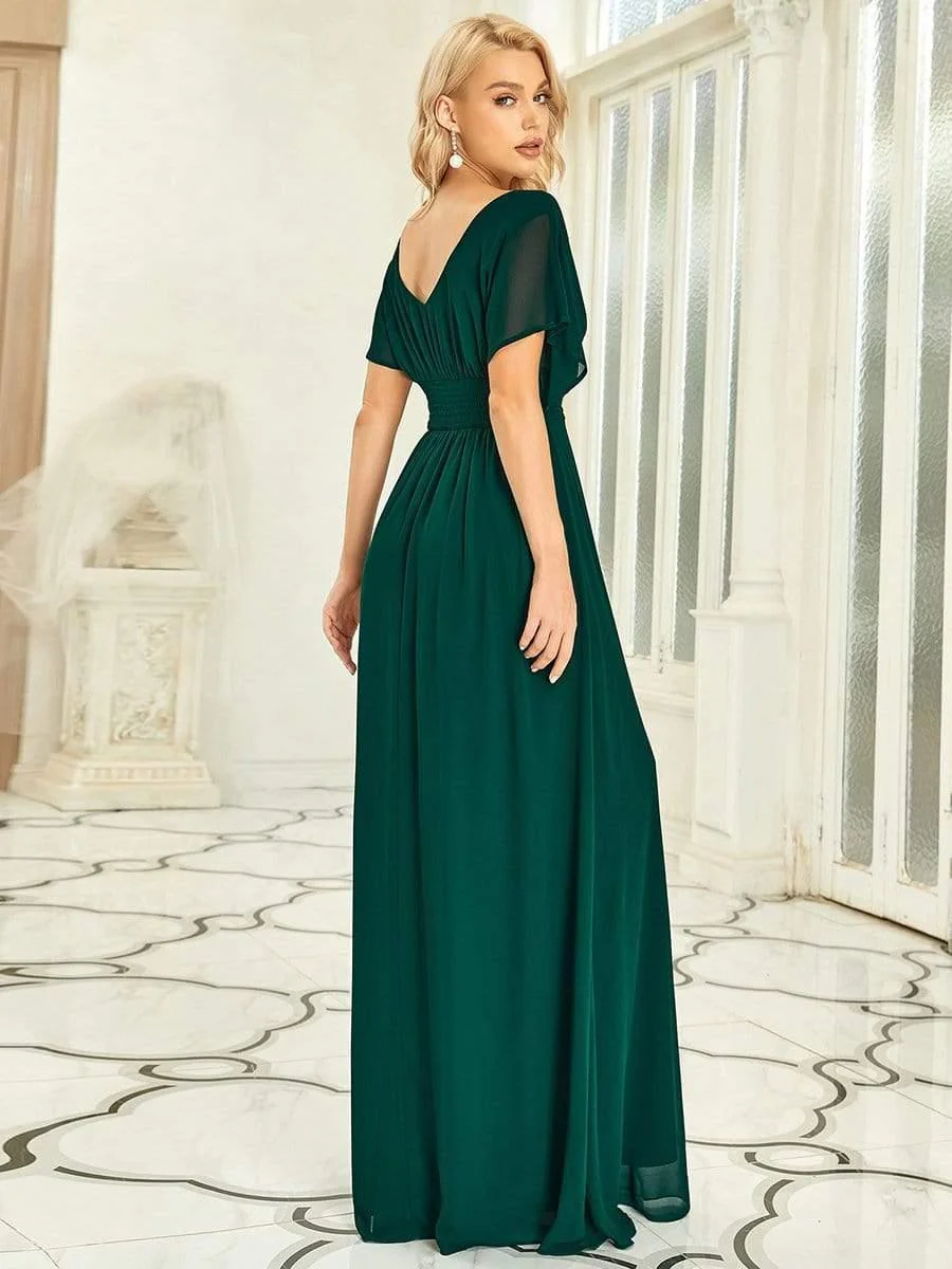 ever AMBRYN|Stunning A-Line Empire Waist Chiffon Wedding Guest Dress - Image 25