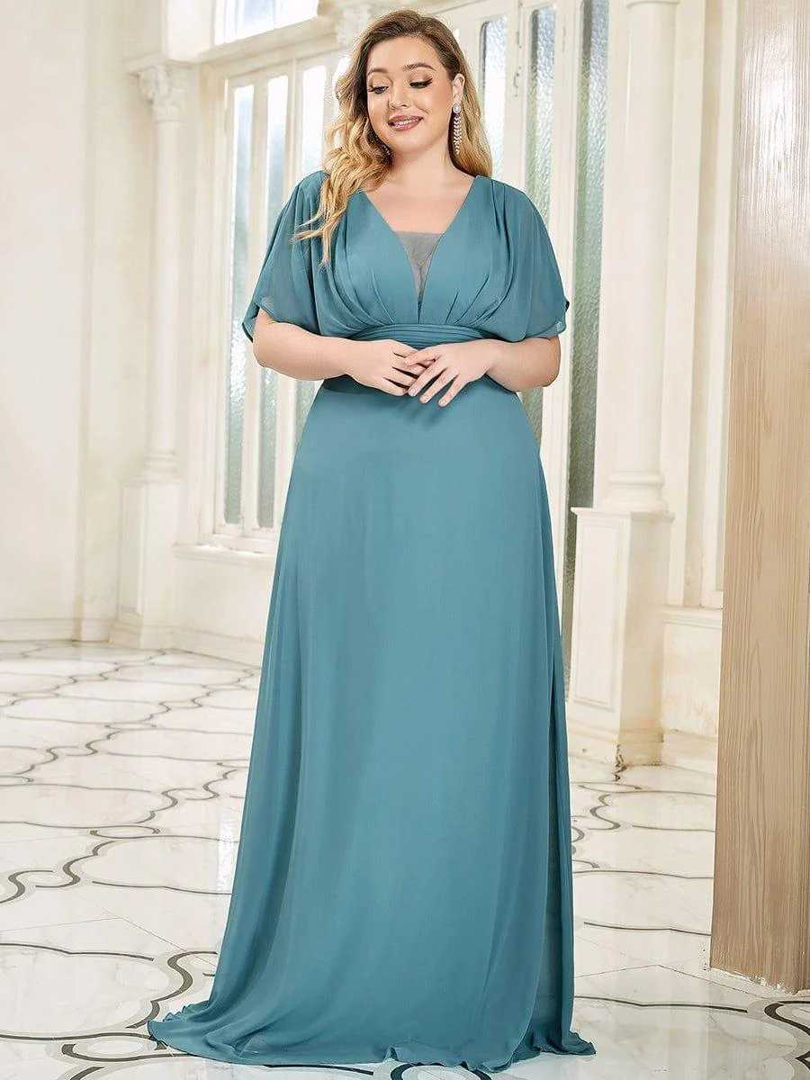 ever AMBRYN|Stunning A-Line Empire Waist Chiffon Wedding Guest Dress - Image 36