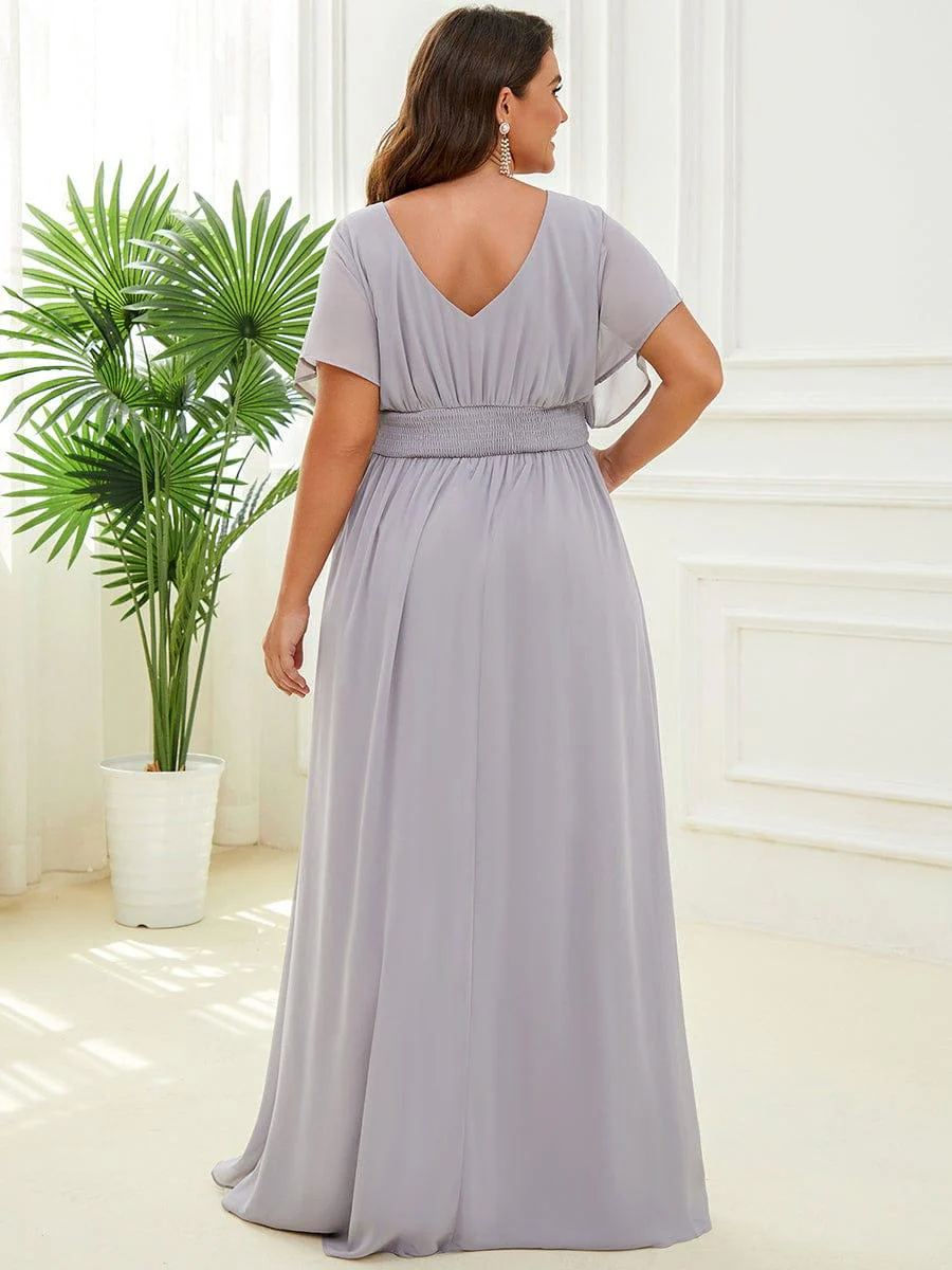 ever AMBRYN|Stunning A-Line Empire Waist Chiffon Wedding Guest Dress - Image 44