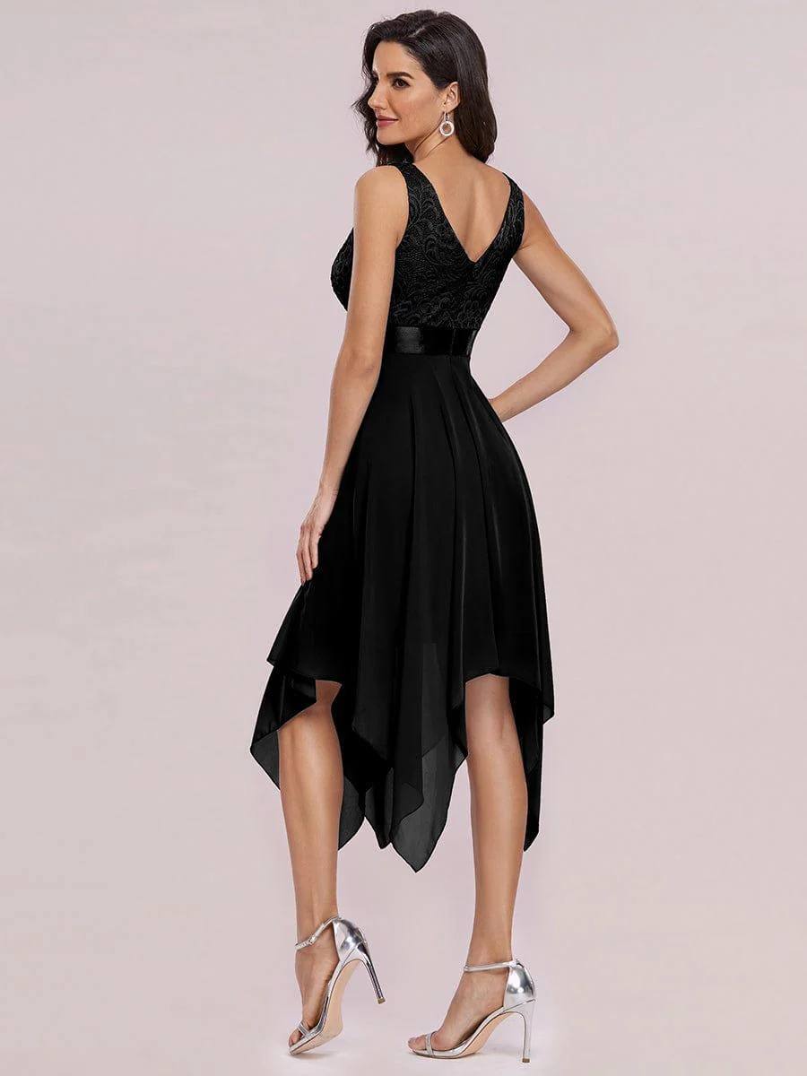 ever COSTA|Stunning V Neck Lace Chiffon Bridesmaid Dress - Image 107
