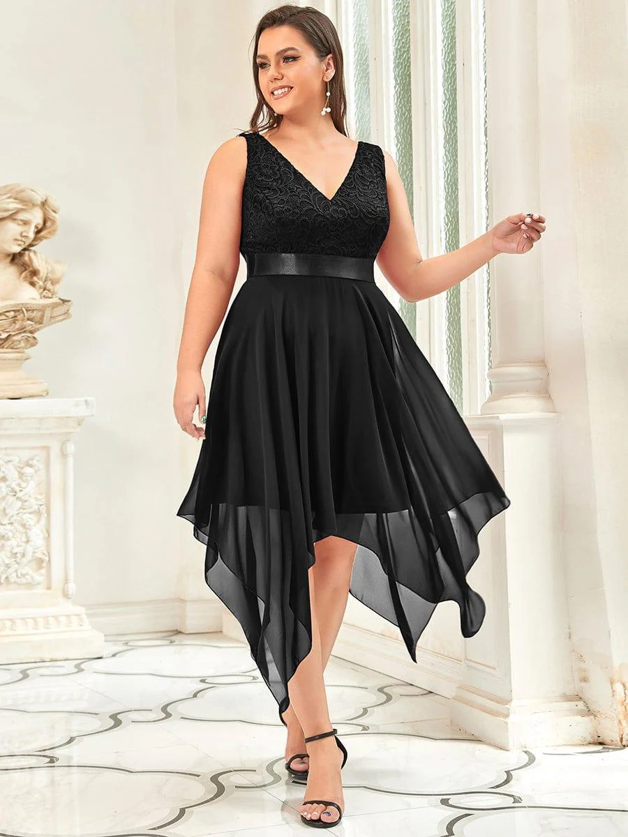 ever COSTA|Stunning V Neck Lace Chiffon Bridesmaid Dress - Image 113
