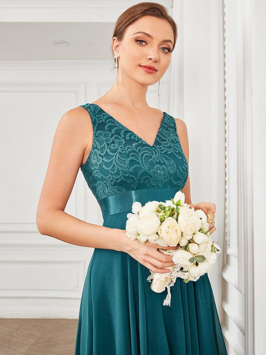 ever COSTA|Stunning V Neck Lace Chiffon Bridesmaid Dress - Image 124