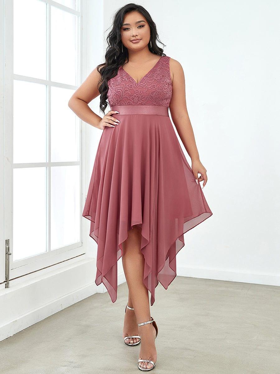 ever COSTA|Stunning V Neck Lace Chiffon Bridesmaid Dress - Image 69